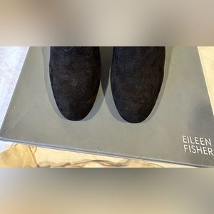 Eileen Fisher Heeled Black Suede Bootie size 8.5
